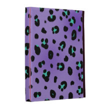 Purple Leopard Print & Pink iPad Folio iPad Folio Covers