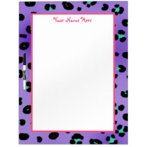 Purple Leopard Print & Pink Large Dry Erase Board dry erase boards