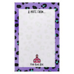 Purple Leopard Print Teacher Stationery