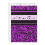 Purple Leopard Print Wedding Invitations