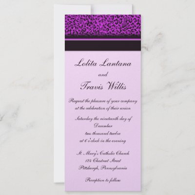 Purple Leopard Wedding Invitations by OddballAffairs