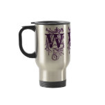 Purple Letter 'W' Wrapped in Vines - Mug