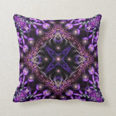 Purple Light Fractal Tapestry American MoJo Pillo Pillows