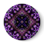 Purple Light Fractal Tapestry Button