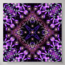 Purple Light Fractal Tapestry Poster