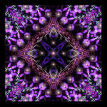 Purple Light Fractal Tapestry Poster posters