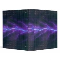 Purple Lightning Electricity Backdrop Vinyl Binders