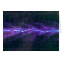 Purple Lightning Electricity Backdrop Cards