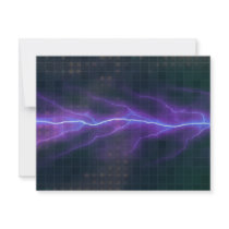 Purple Lightning Electricity Backdrop Custom Announcement