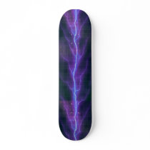 Purple Lightning Electricity Backdrop Skateboard