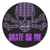 purple lightning skull and crossbones stickers by syancey purple lightning skull and crossbones stickers