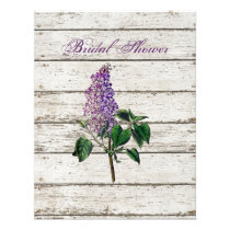 Purple Lilac country wedding bridal shower Personalized Invitation