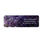 Purple Lilac Return Address Label