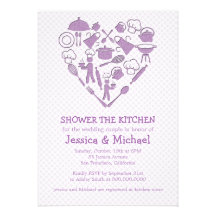 Purple Lilac Wedding Couple Shower | Kitchen Custom Invitations