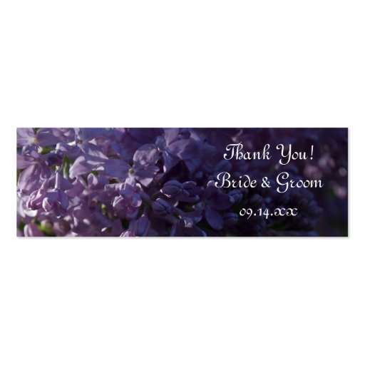 Purple Lilac Wedding Favor Tags Business Cards