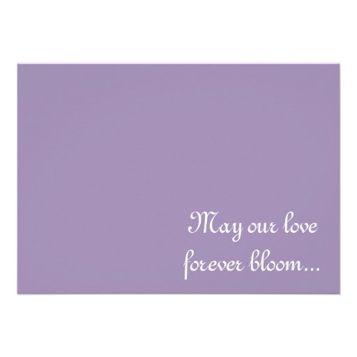 Purple Lilac Wedding Invitation
