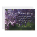 Purple Lilac Wedding Save the Date Announcement