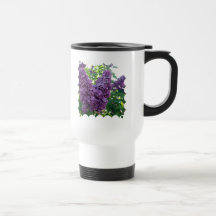 Purple Lilacs Plastic Travel Mug