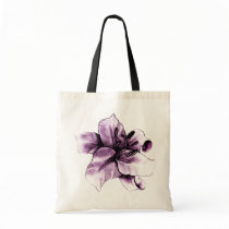 Purple Lily Canvas Bag