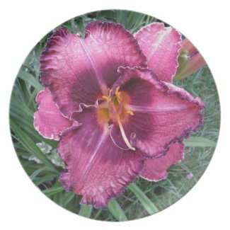 Purple Lily Flower Plates