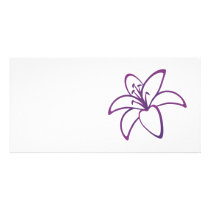 Purple Lily Customized Photo Card