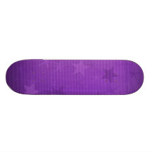 Purple Lined Star Field Skateboard