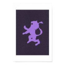 Purple Lion on Black posters by LeighEdwards Purple Lion on Black posters