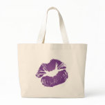 Purple Lips Canvas Bags
