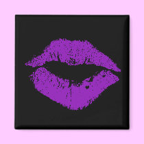 Purple Lips Magnet magnets