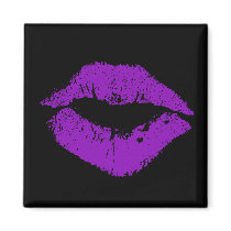 Purple Lips Magnet by MidnightAkita Purple Lips Magnet