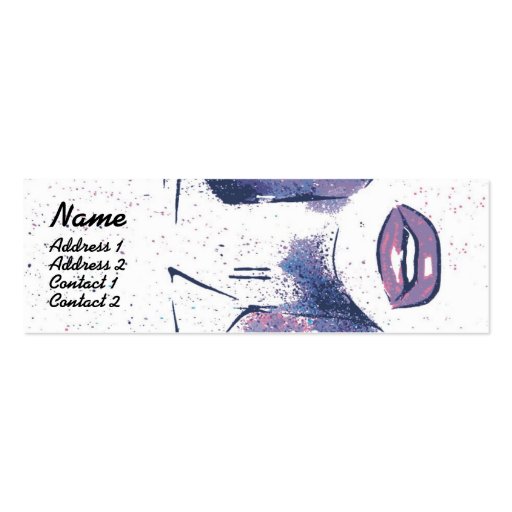 Purple Lips - Skinny Business Card Templates (front side)
