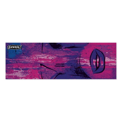 Purple Lips - Skinny Business Card Templates (back side)