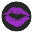 Purple Lips Stickers by MidnightAkita Purple Lips Stickers