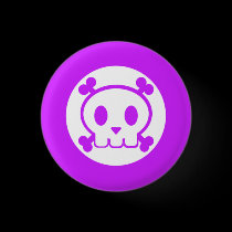 Purple Little Skullbert buttons