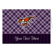 Purple Lobster Greeting Card