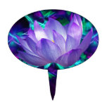 Purple lotus flower and its meaning oval cake picks