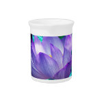 Purple lotus flower and its meaning beverage pitcher