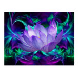 Purple lotus flower and its meaning postcard