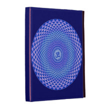 Purple Lotus flower meditation wheel OM iPad Folio Covers