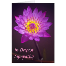 Purple Lotus Flower Sympathy Card