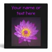 Purple Lotus Flower Vinyl Binders