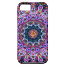 Purple Lotus kaleidoscope iPhone 5 Cases