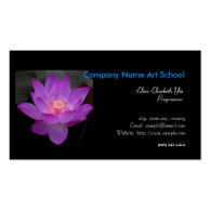purple lotus, waterlily business card template