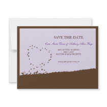 Purple love bird save the date announcement invitations by theonedesigns Purple love bird save the date announcement invitations
