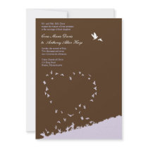 Purple love bird wedding invitation by theonedesigns Purple love bird wedding invitation