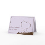 Purple love bird wedding thank you card