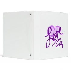 Purple Love Heart binder