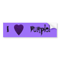 Purple Love Heart! Playing Card Pattern! bumper stickers