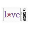 Purple Love Heart stamp