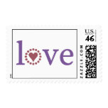 Purple Love Heart Postage